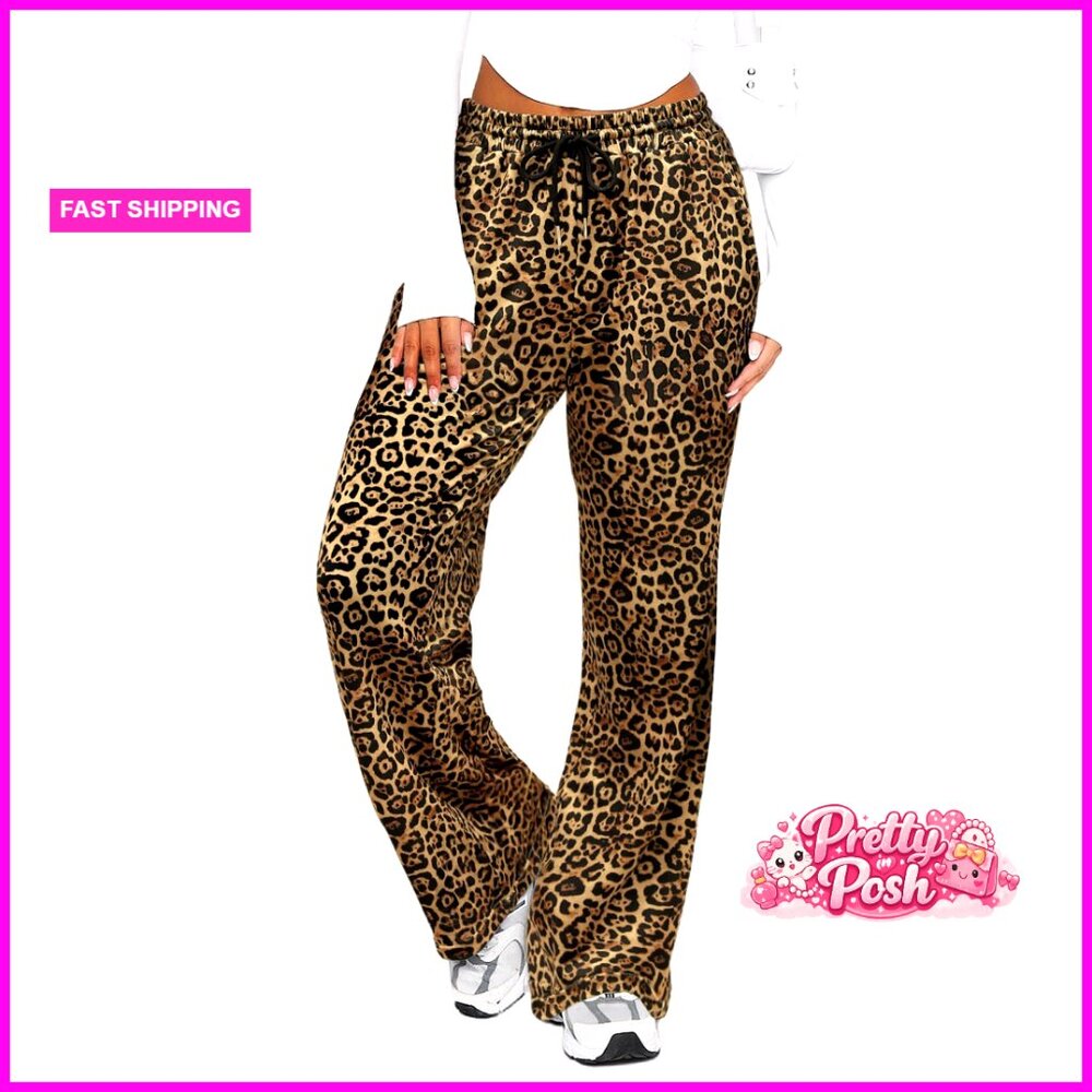 Soft Stretch Polyester Elastane Wide Leg Track Pa… - image 1